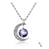 Pendant Necklaces Moon Galaxy Necklace Mens And Womens Gsfn209 With Chain Mix Order 20 Pieces A Lot Drop Delivery Jewelry Pendants Dha83