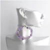 Dangle żyrandol naturalne chipsy kamienne okrągłe kolczyki Tourmaline opal labradorite klasyczny moda dla kobiet rocznica biżuterii Br dhzos