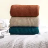 Blanket Textile City Nordic Knitted Throw Blanket Shawl Sofa Soild with Tassels Scarf Emulation Fleece Bedspread Decor 230524