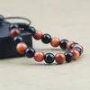 STRAND kleurrijke tijger eye kralen mannen armband handgemaakte charmes glanzende zwarte natuursteen gevlochten armbanden armbanden dames yoga sieraden