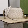 Cadena Cámara Bolso Hombro Cuero Genuino Crossbody Axilas Bolsos Acolchado Hobo Compras Bolso Monedero Mujer Carteras Bolsa Raya ondulada Correa extraíble