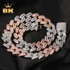 Bracelets The Bling King 15 mm Miami Collier de chaîne cubaine Micro Pave Cubic Zirconia Hip Hop Fashion Charm bijoux pour hommes