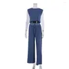 Tweedelige broek voor dames 2023 Zomertev pyjama's korte stijl mouwloze broek losse comfortabel blauw tweedelig set Home Casual pak voor