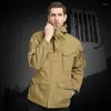 Jaktjackor 2023 Spring Jacket Male Tactical Men Windbreaker Ytterkläder Vandring och camping Cothes Waterproof