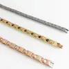 Armreif Luxus Rose Gold Überzogene Wolfram männer Metall Armbänder Für Frauen Bio Gesundheits Hämatit Magnetische Armband Männliche Schmuck Geschenke
