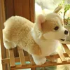 Plush Dolls Lovely Plush Toy Simulation Dog Kids Dolls Corgi Stuffed Pet Soft Animal Toys For Children Girls Birthday Gift Home Decor Mascot 230523