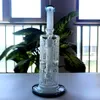 11 inch double-deck Deep spray recyclers water pipes dab rig bongs glass water hookah pipes