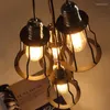 Lampy wisiork nordyckie moda prosta żelazna żyrandol lampa restauracyjna retro kreatywna kuchnia sypialnia kawiarnia stół barowy