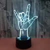 Veilleuses Illusion d'optique Je t'aime Langue des signes Led 3d Table Light Usb Romantique Saint Valentin Décoration Gife Fixtur