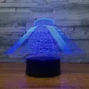 Veilleuses commerce pyramide petite lumière Led visuel stéréo tactile sept couleurs décorations de noël cadeau pour chambre de bébé