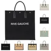 Sac à main et sac à main pour femme en relief Rive Gauche Shopper bag mens designer tissage lin embrayage fourre-tout week-end Sacs de plage toile de luxe Épaule Crossbody trousse de toilette