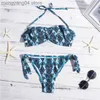 Kobiety stroje kąpielowe Falbala Bikini Bikini 2023 Mujer Sexy Bandage Biquinis Halter Girls Push Up Swimsuwar Sympodear Sumping Bathing Suit T230524