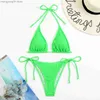 Damenbadebekleidung Sexy brasilianischer Bikini 2023 Frauen String Trikini Set Tanga Badeanzug Solide Badebekleidung Weibliche Dame Badeanzug Schwimmen Biquine T230524