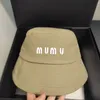 Miu Lettre Brodé Pêcheur Chapeau Femme Designer Beanie Cap Seau Chapeau Petit Chapeau À Bord