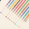 Ballpoint Pens 100pcs żel Pen wieloboczny Uprawy Uprawy Kolorowe Świecenie dla materiałów szkolnych Uczniowie Artykuły papiernicze 04116 230523