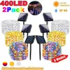 7m/12m/22m/32m LED Solar Light Outdoor Garden Fairy String Light LED Twinkle Waterproof Lamp för julplatsträdfest