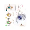 Pendant Necklaces Fashion Eyes Crystal Tears Eyelash Necklace Gsfn059 With Chain Mix Order Drop Delivery Jewelry Pendants Dhzzp