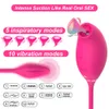 Vibromasseur 2-en-1 G-Spot Vibromasseur à ventouse clitoridien avec œuf vibrant Stimulateur clitoridien Mamelons Ventouse clitoridien femelle jouet sexuel adulte 230524