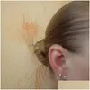 Boucles d'oreilles étalons en acier rond balle opale pierre oreille tragus cartilage haltère y accessoires de mode bijoux de piercing drop déliv dhgarden dhafv