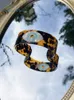 Bangle FlaneurPlanet Classic Vintage Tortoise Shell Acetate Wide Bangle Evil Eye Protection Bangle Statement Cuff Bangle Brazil Hot!!!