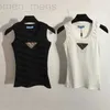 T-shirt Femme Designer 2023 Femmes Summer Knit Tee Tops Perle Inlay Coton Crop Top T-shirt Vêtements Haut de gamme Pulls sexy Gilet NDRE STFR