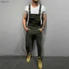 Men's Jeans Cool Designer Brand Jeans Man Pants For Men Pocket Denim Overall Jumpsuit Streetwear Sexy Suspender Pant E21 L230520