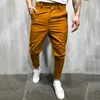 Męskie spodnie męskie spodnie męskie solidny kolor klasyczny streetwear hip hop joggery spodnie wysokie talia swobodne pantalon de travail