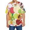 Men's Casual Shirts Men Fashion Spring Summer Short Sleeve Turndown Neck Printed T Top Blouse Art 3d Digital Print Holiday