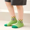 Chaussettes 5 paires/lot coton garçons filles adolescents et étudiants. Chaussettes pour enfants en filet doux à la mode de dessin animé mignon pour l'été 1-12 G220524