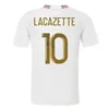 23 24 Lyon Soccer Jerseys Maillot de Foot Caqueret OL 2023 2024 Домашняя футбольная рубашка Aouar Barcola Castello Jr Cherki Boateng Dembele Gusto Men Kids Kit Оборудование 011