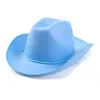 Cappello da cowboy occidentale per donna Uomo Cappelli Fedora Fedora Cappellino a tesa larga Cappellini jazz Feltro Trilby
