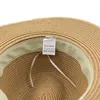 Berretti 10CM Brim Womens Summer Panama Cappelli Largo Paglia Cappello da sole Spiaggia per uomo Moda UPF Protezione UV Fedora Cap Travel