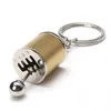 Keychains Creative Six-Speed ​​Handmatige Shift Gear Keychain Auto Car Auto Car Toy Short Shifter Knob Metal Gift Race Car kraampjes kop