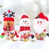 Gift Wrap 2pcs Christmas Bag Candy Jar Storage Bottle Santa Sweet Cookie Can Boxes Child Kid Year 2023 Navidad