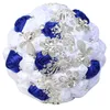 Decorative Flowers Simulation Romantic Bride Bouquet For Wedding Church Decoration Luxury Rhinestones Bridesmaids Diamond Holding