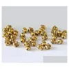 Spacers Epacket Dhs Spot 10Mm Ancient Golden Buddha Head Diy Double Hole Spacer Beads Gsdwz078 Tibetan Sier Drop Delivery Jewelry Fi Dhdwo