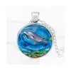 Pendant Necklaces Best Gift Creative Time Gem Necklace 3D Dolphin Glass Sweater Chain Wfn378 With Mix Order 20 Pieces A Lot Drop Del Dhwtr