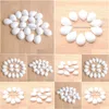 Loose Gemstones Natural White Jade Teardrop 13X18Mm Cabochon No Hole Beads For Diy Jewelry Making Earrings Bracelets Necklace Rings Dhq7S