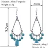 Charme Femmes Goutte D'eau Tibétain Sier Turquoise Boucles D'oreilles Gstqe033 Cadeau De Mode Style National Femmes Diy Boucle D'oreille Livraison Bijoux Dh6M3