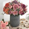 Couronnes De Fleurs Décoratives 29cm Bouquet De Pivoine Faux Artificiel Pour Anniversaire Décoration Maison Décoration Murale Jardin Chambre ExtérieurDécoratif