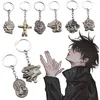 Keychains Anime Jujutsu Kaisen Gojou Satoru Ryoumen Sukuna Itadori Yuuji Key Chains Gesture Zinc Alloy Pendant Rings Holder
