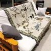 Mattor blommor fåglar kilim mattor tofsar soffa handduk filt för stol vardagsrum sovrum matta mjukt sängöverdrag tapestry