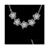Pendant Necklaces Womens Sterling Sier Plated Simple Retro Hollow Flower Gssn336 Fashion Lovely 925 Plate Jewelry Necklace Drop Deli Dh6Rp