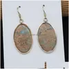 Boucles D'oreilles Mode Boucle D'oreille Naturelle Ocean Ore Pierre Tempérament Pour Femmes Filles Pendentifs Bijoux À La Mode Accessoire Cadeaux Dro Dhgarden Dhag6