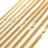 Chaînes bijoux fantaisie plaqué or Bracelet en acier inoxydable étanche personnalisé chaîne cubaine pour hommes femmes