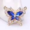 Brooch Fashion Beauty Women Gold Zinc Alloy Crystal Flower Butterfly Insect Pins