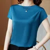 Women's Blouses Chemisier Femme Basic Short Sleeve Summer Women Tops Casual Office Ladies Shirts 2023 Womens Clothing Camisas De Mujer