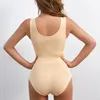 Femmes Shapers Ventre Et Taille Façonner Triangle One-Piece Breasted Corset Post-partum Body Hip Lift Jumpsuit