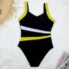 Swim Wear Women Striped Swimsuit 2022 One Piece Backss Szybkość kąpielowa Seksowna plaż