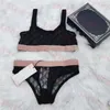 Womens Sport Bikini Sexy Lingerie Letter Logo Ladies Bra Set Designer Intimo Tre colori